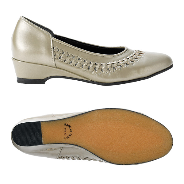 ガルヴァーニ・ルイージ 牛革編み込みパンプス Galvani Luigi