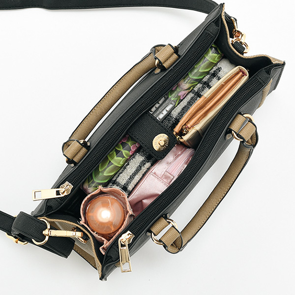 かがりステッチ2WAY手提げバッグ