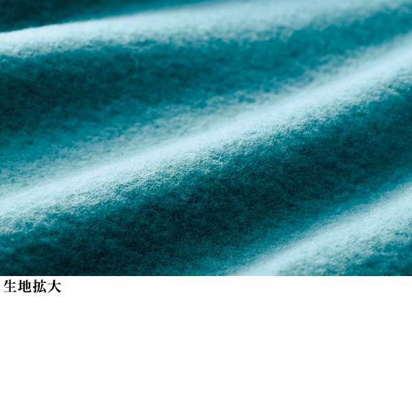 ポケット付き起毛素材ポンチョ