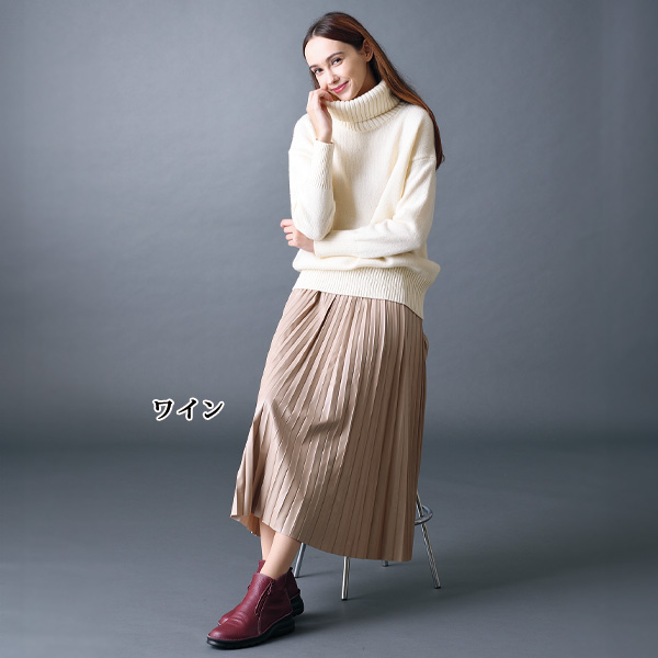 ドーラ ASWコンフォートサイドファスナー牛革ブーツ ASW Dola