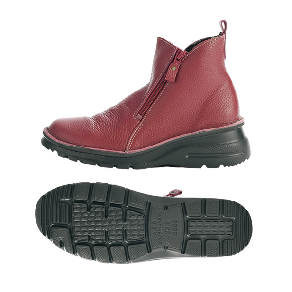 ドーラ ASWコンフォートサイドファスナー牛革ブーツ ASW Dola