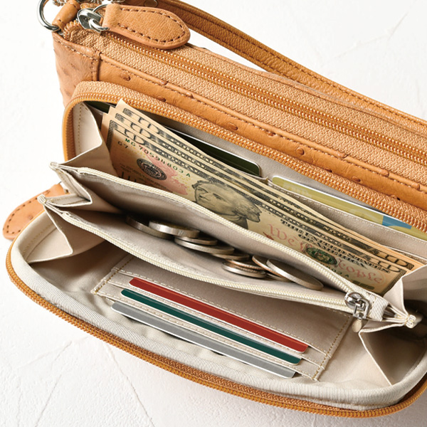 オーストリッチお財布ポシェット