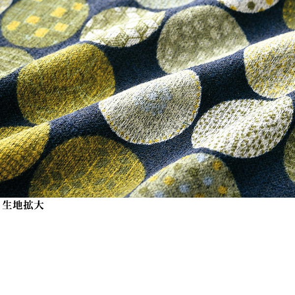 サークル柄変化衿チュニック