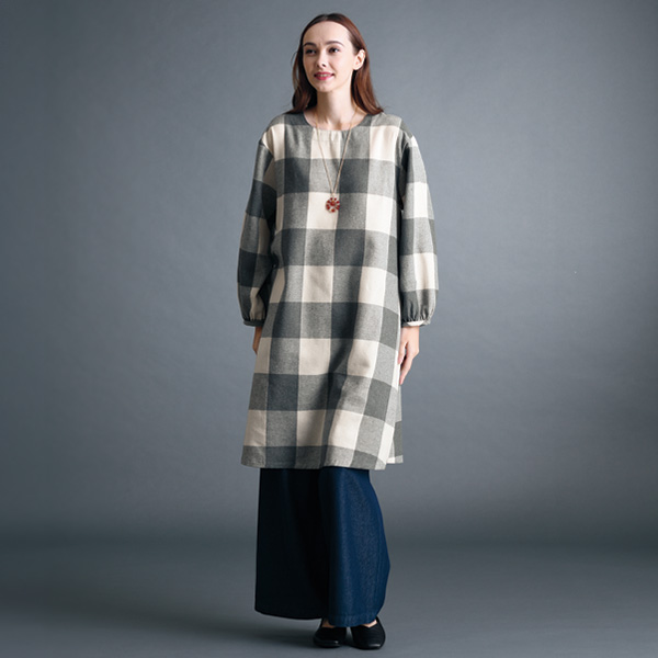 起毛素材ワンピース