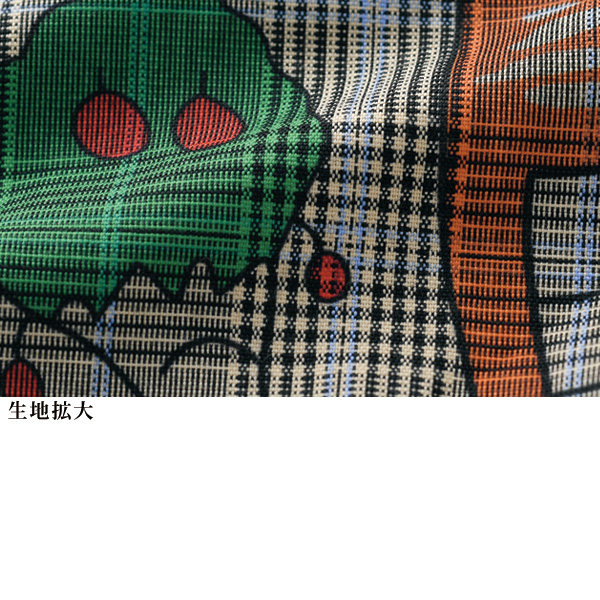 POPプリントグレンチェックファニージャケット