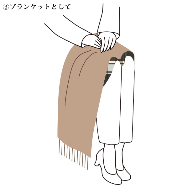 ウール100％ リバーシブル4WAYストール