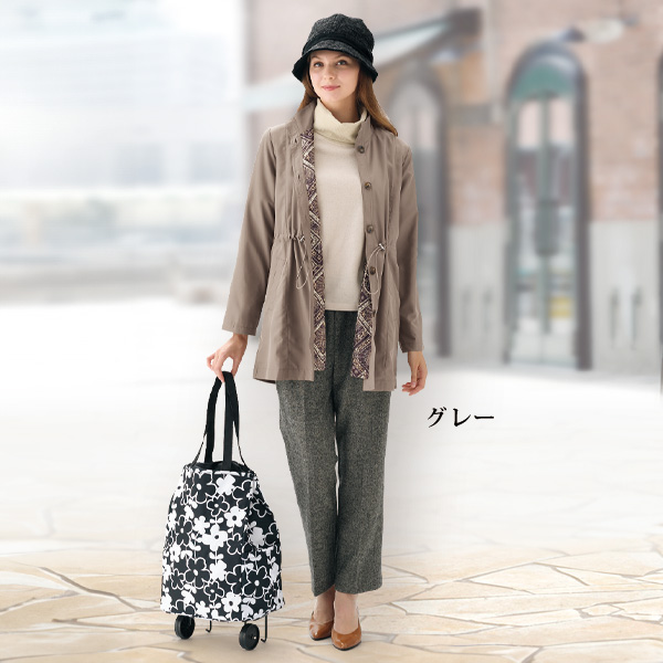 日本製ウール混ツイードパンツ 大きいサイズ M L LL 3L