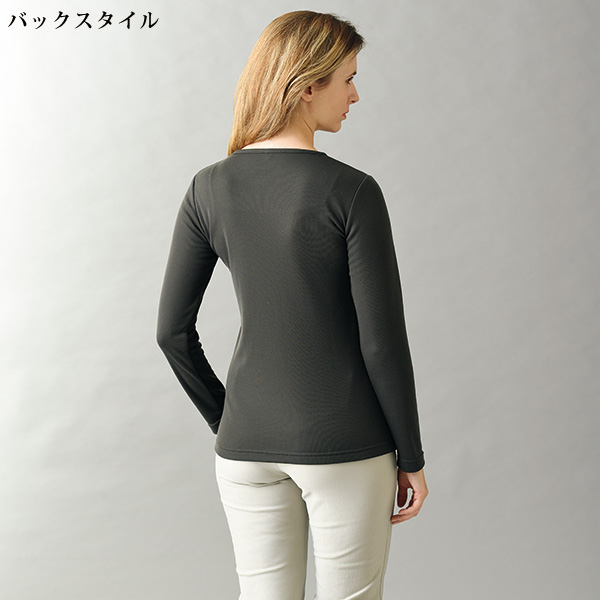 ひまわりオイル加工 クルーネックプルオーバー