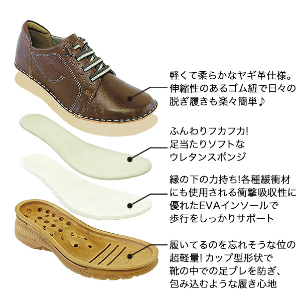 本革4E 楽ちん軽量シューズ