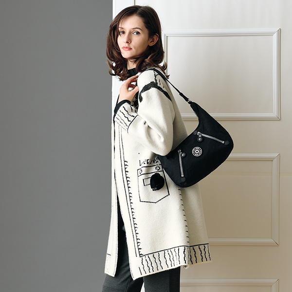 ジャカードニットコート