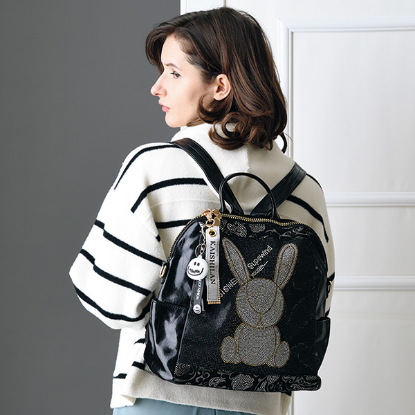 ラインストーンラビット2WAYリュック