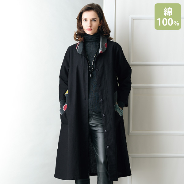 バティックパッチワーク使いコート