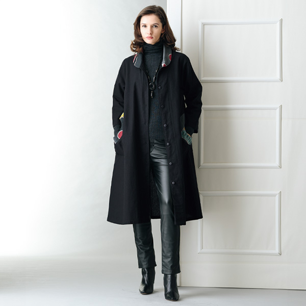 バティックパッチワーク使いコート