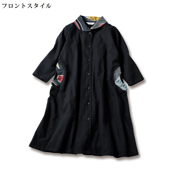 バティックパッチワーク使いコート