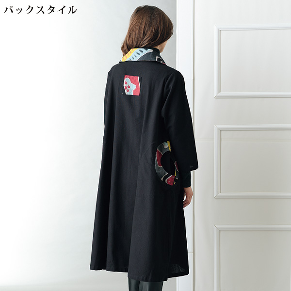 バティックパッチワーク使いコート