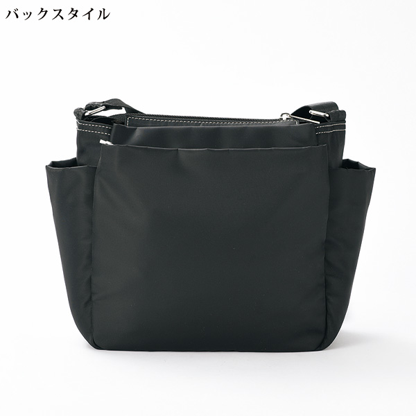 カラーブロックはっ水素材ショルダーバッグ