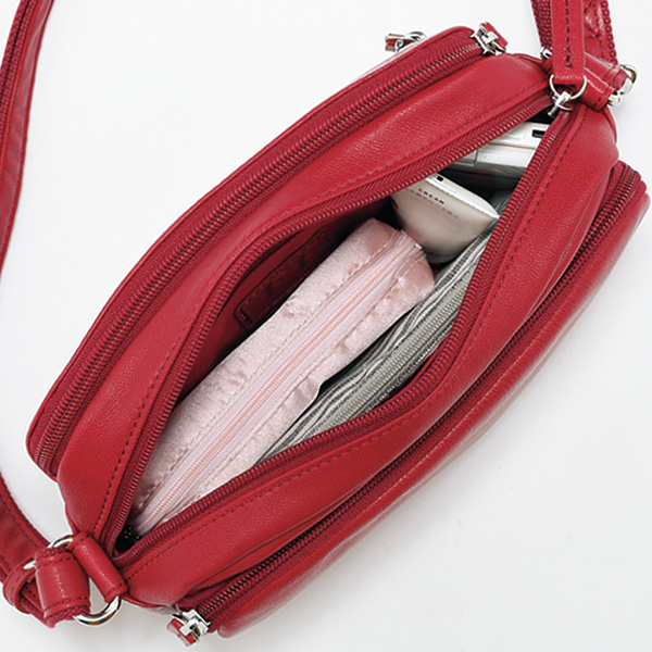 山羊革2層式ショルダーバッグ