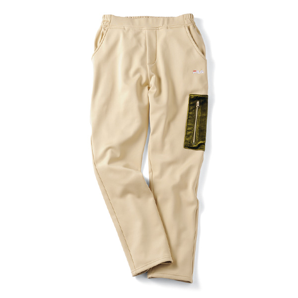 フィラ UV裏ベロアヒート アシメデザインカーゴパンツ FILA  大きいサイズ M L LL 3L