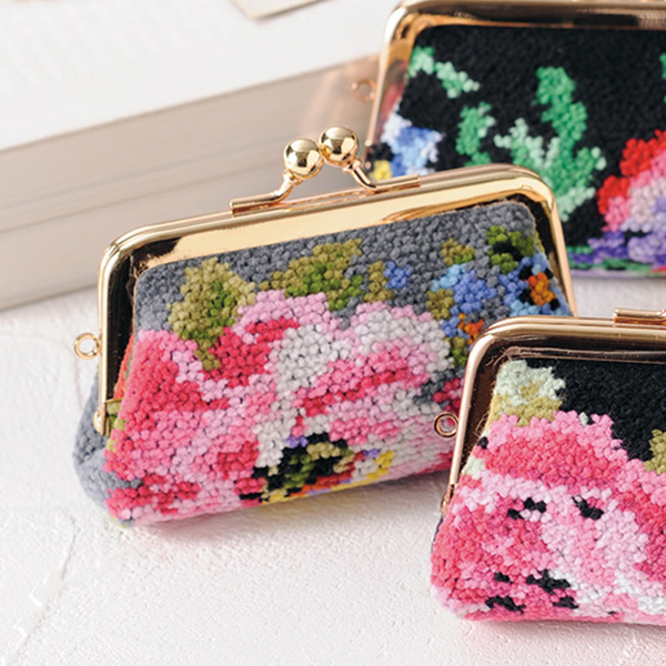 レイクアルスター シェニール織ガマ口小銭入れ レディマリー Lake Alster