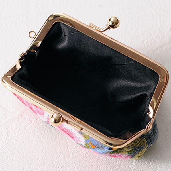 レイクアルスター シェニール織ガマ口小銭入れ レディマリー Lake Alster