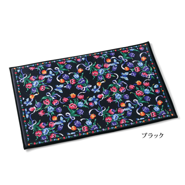 レイクアルスター 低反発チューリップ柄プリントインテリアマット Lake Alster