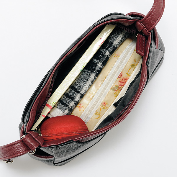配色ショルダーバッグ