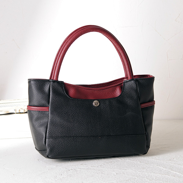 配色手提げバッグ