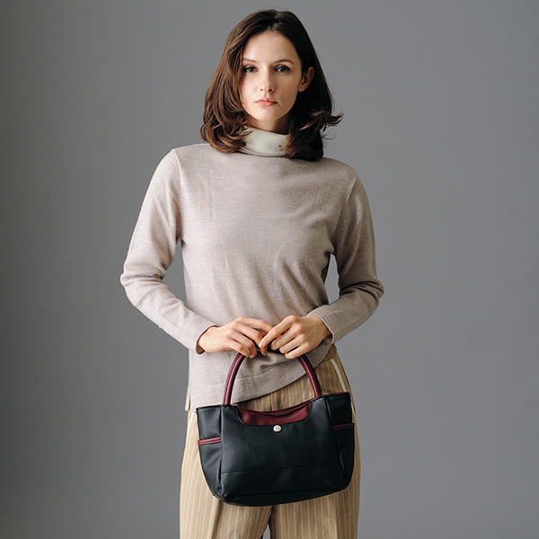 配色手提げバッグ