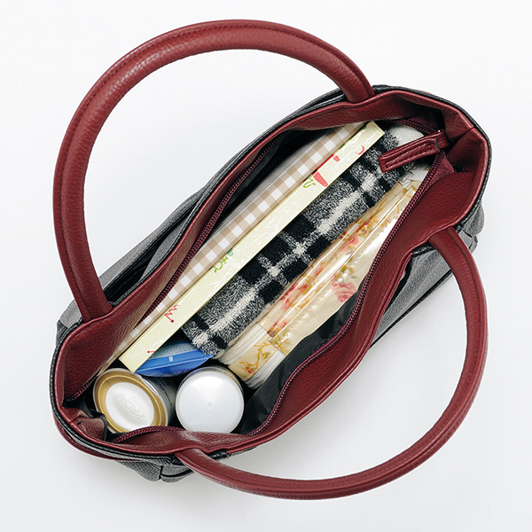 配色手提げバッグ