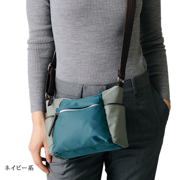 配色ショルダーバッグ