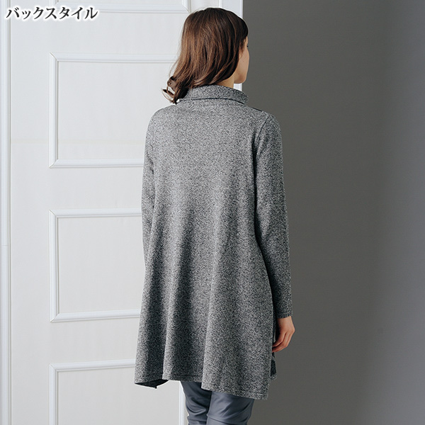 花柄ニットジャカードチュニック 大きいサイズ M L LL 3L