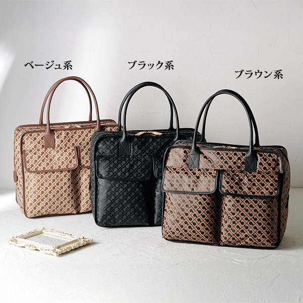 ゲラルディーニ イタリア製Gモノグラムボストンバッグ GHERARDINI