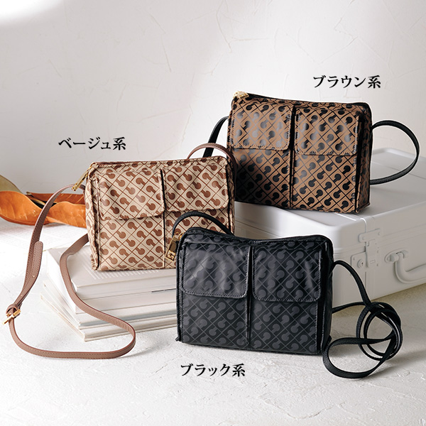 ゲラルディーニ イタリア製スクエアGモノグラムショルダーバッグ GHERARDINI