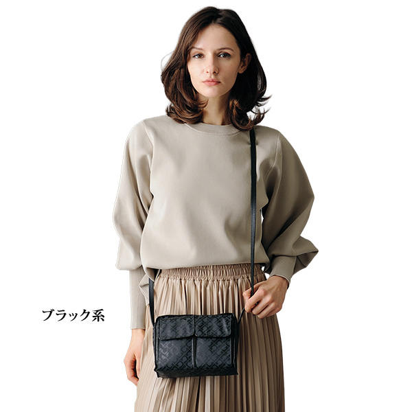 ゲラルディーニ イタリア製スクエアGモノグラムショルダーバッグ GHERARDINI