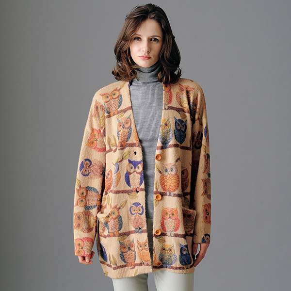 幸福のふくろうカーディガン