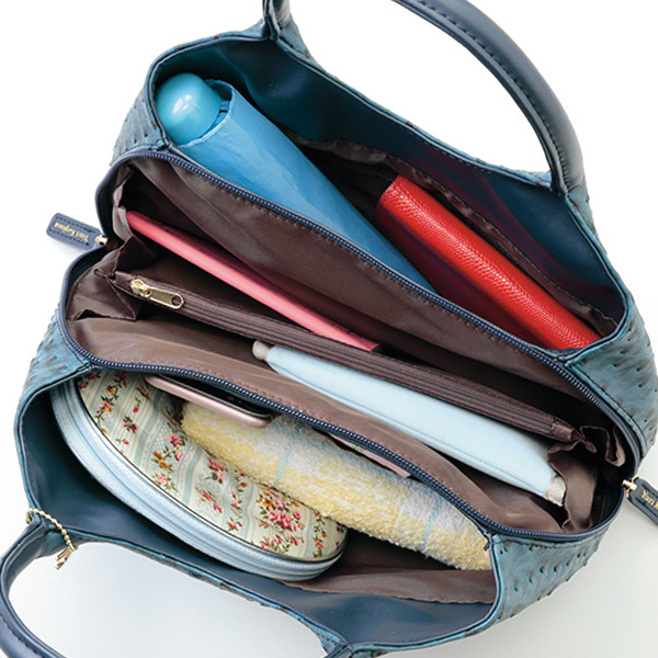 ユリ・コジマ オースト型押し三層手提げ Yuri Kojima