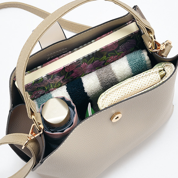 配色2WAY手提げバッグ