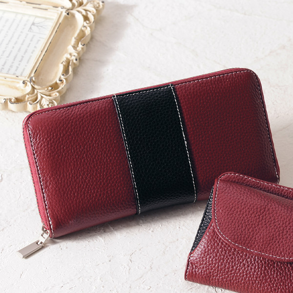 牛革配色長財布