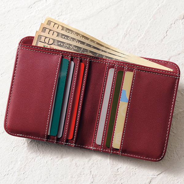 牛革配色コンパクト財布