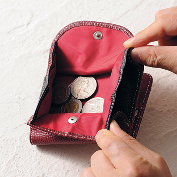 牛革配色コンパクト財布