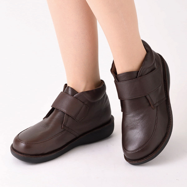 山羊革甲ベルトショートブーツ