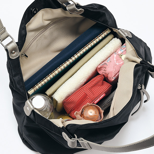 はっ水ナイロン配色バルーンバッグ