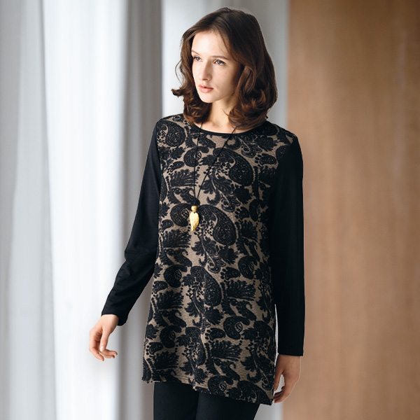 ペイズリー柄チュニック