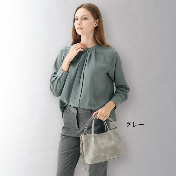 ヌバック調2WAY手提げバッグ