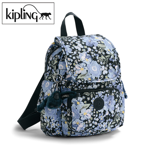 キプリング フラワープリントリュック CITY PACK MINI kipling