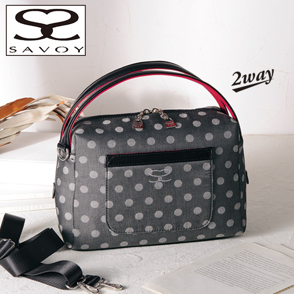 サボイ ドット柄2WAY手提げ SAVOY