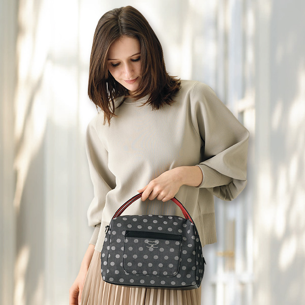サボイ ドット柄2WAY手提げ SAVOY