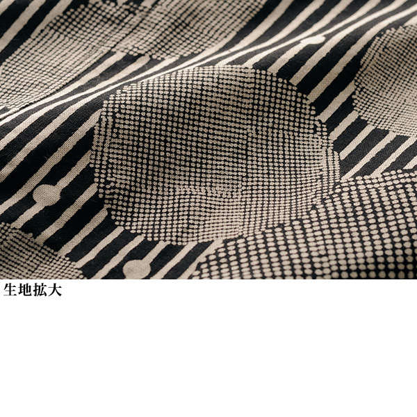 ドットサークルアートプリントロングジャケット