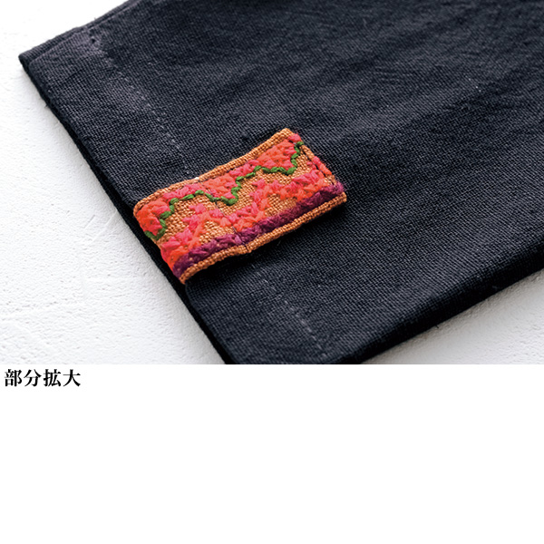 モン族伝統布使い チェンマイコットン コクーンワンピース