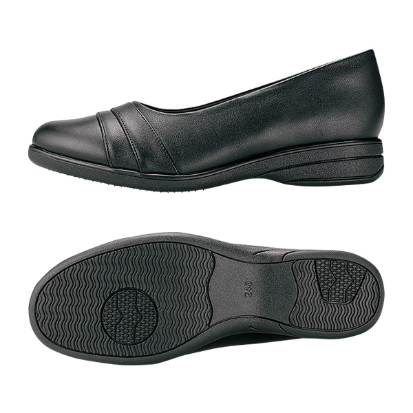 山羊革ゆったりパンプス 大きいサイズ 5E